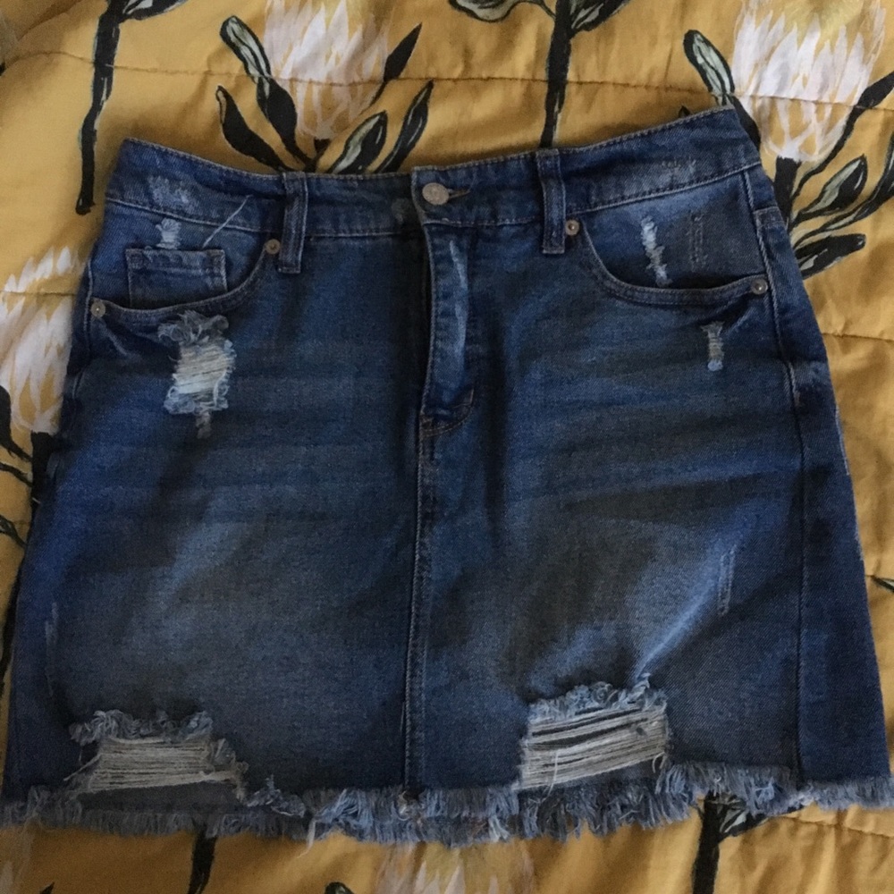 Wild Fable Distressed Mini Denim Skirt!!